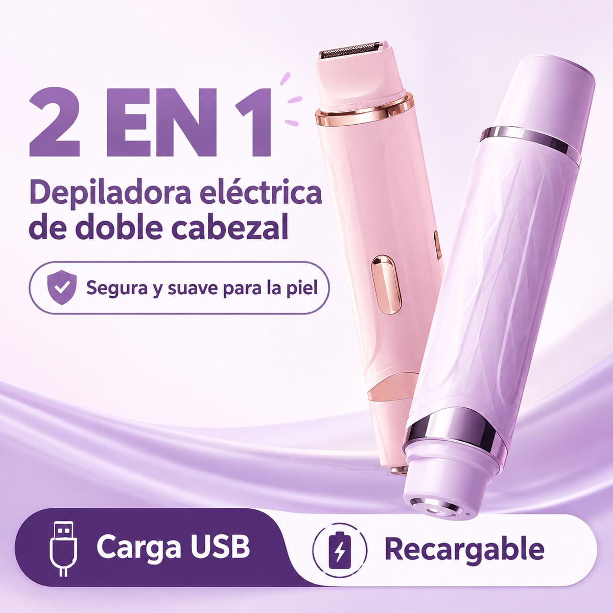 Depiladora Eléctrica 2 en 1